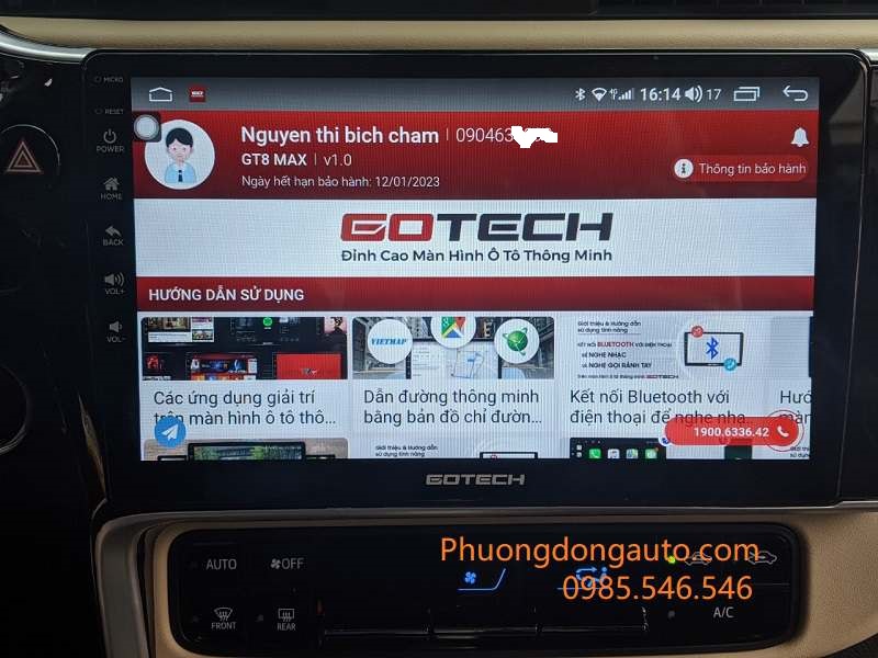 Màn hình Android Gotech Toyota Altis 202...
