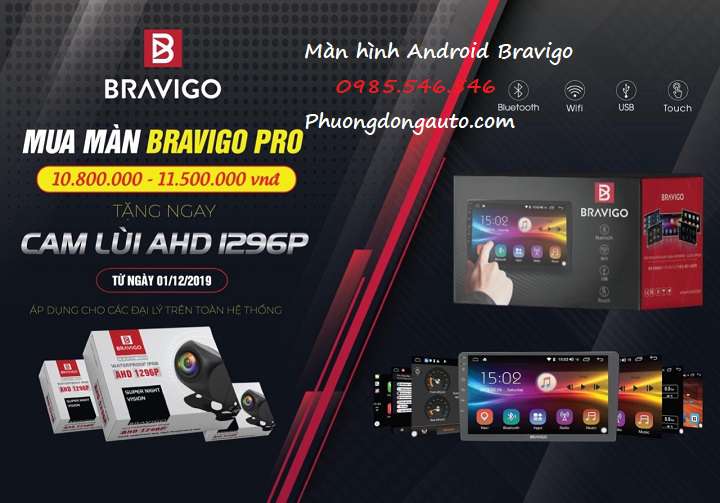 Bảng báo giá màn Android Bravigo 2020