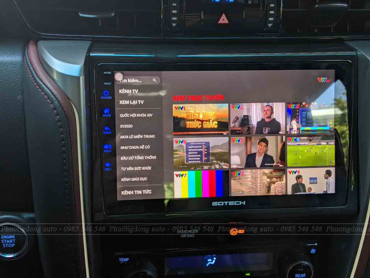 Bộ đôi sản phẩm Cam 360 DCT và màn hình Gotech được lắp đặt trên chiếc xe Fortuner Legender để thay thế cho màn và cam theo xe đã nâng tầm chiếc xe lên một tầm cao mới. Nâng cấp các tính năng giải trí và hỗ trợ lái xe an toàn cho mọi chiếc xe.