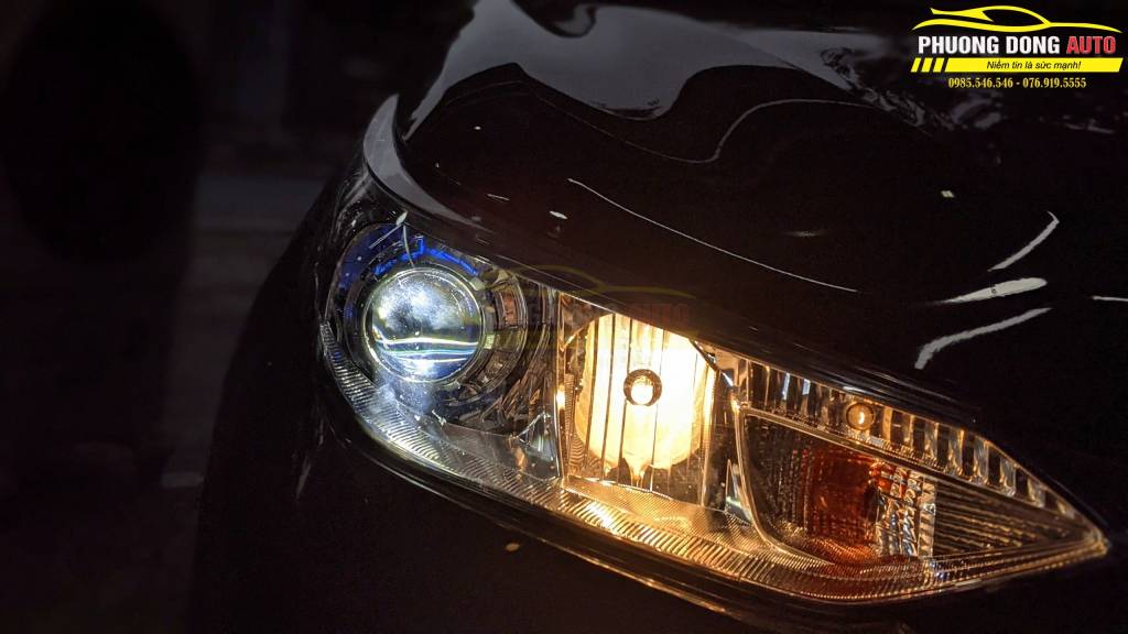 Độ đèn Toyota Vios cực sáng với Bi led Xlight V20