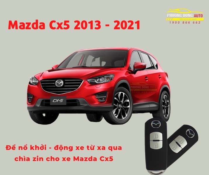 Đề Nổ Từ Xa Theo Xe Mazda - Sử dụng chìa zin
