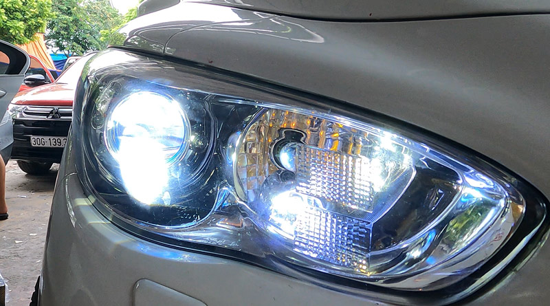 Độ đèn Nissan Infiniti QX60 | Bi Laser Titan Platinum