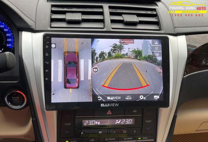 Màn hình Android liền camera 360 độ Toyota Camry