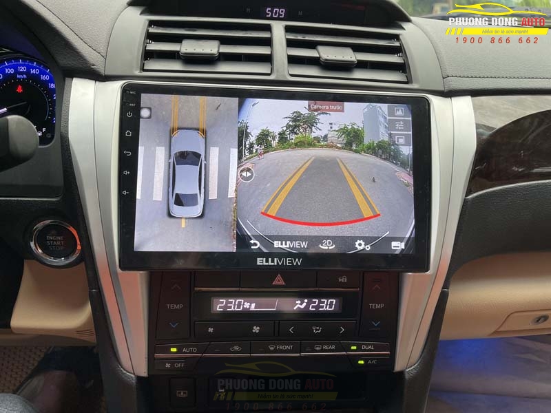 Màn hình Android liền camera 360 độ Toyota Camry
