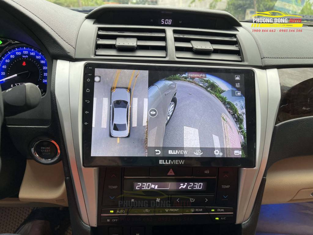 Màn hình Android Liền Camera 360 độ Toyota Camry