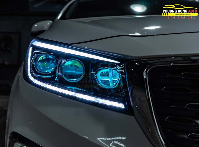 Độ đèn xe KIA Sedona - Bi Laser Titan Platinum Plus