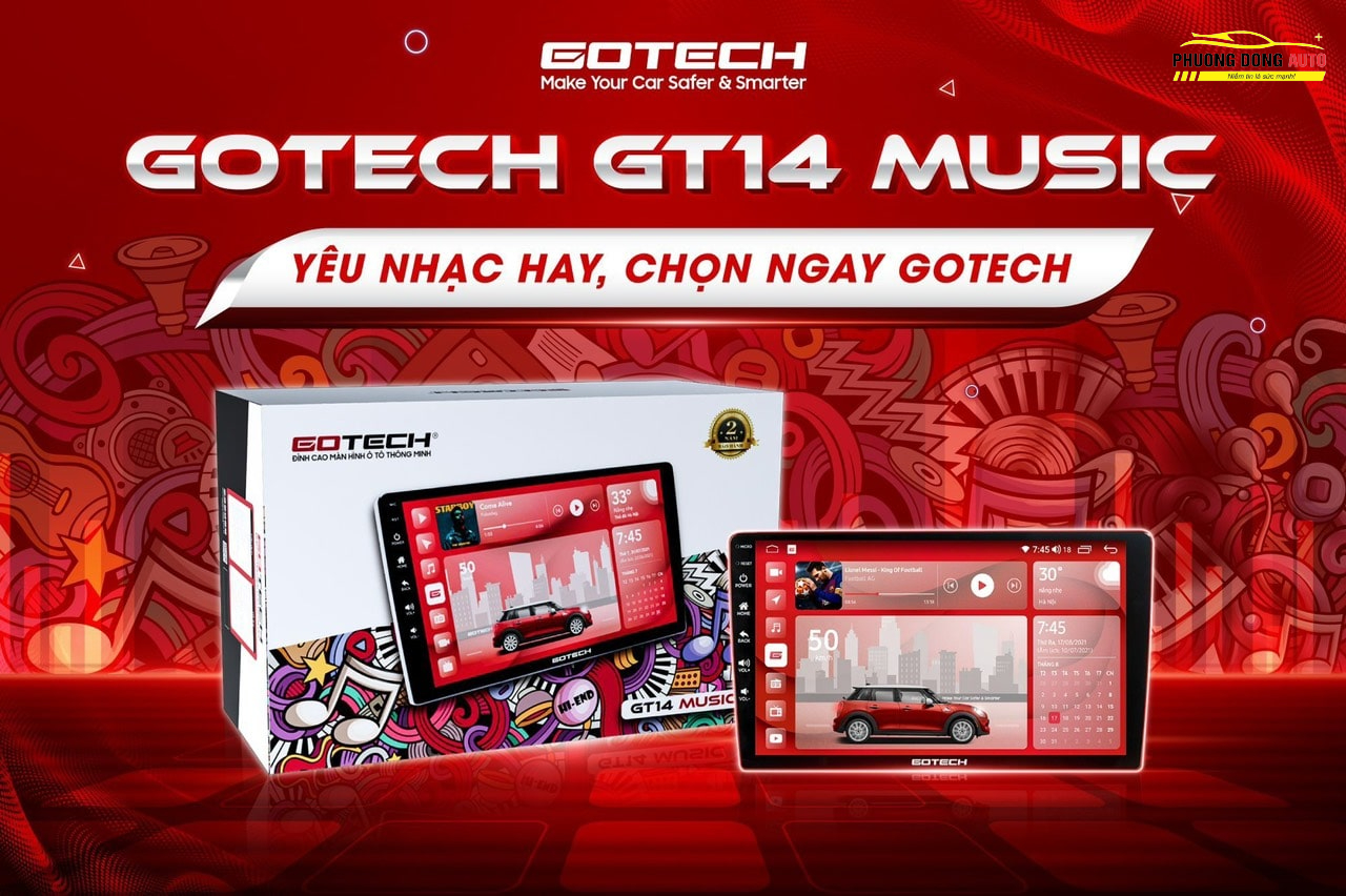 Màn hình Gotech GT14 music 100% chính hãng
